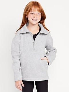 Sweater-Fleece Quarter-Zip Tunic for Girls