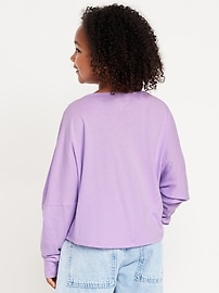Image number 2 showing, Long-Sleeve Cropped Top for Girls
