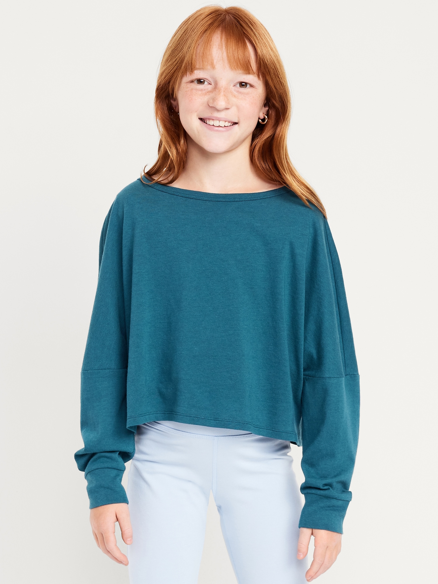 Long-Sleeve Cropped Top for Girls