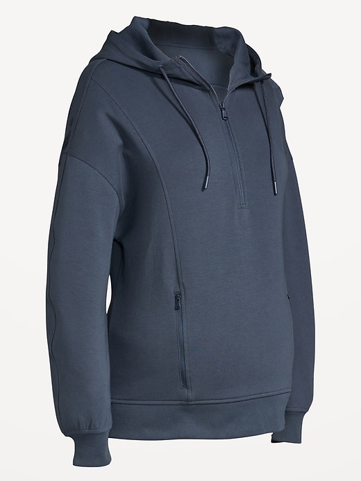 Image number 1 showing, Maternity Dynamic Fleece Half-Zip Hoodie