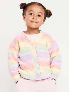 Textured Ombré Cardigan Sweater for Toddler Girls