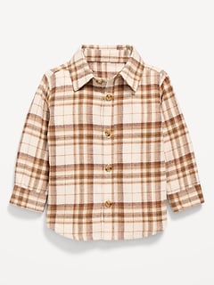 Long-Sleeve Flannel Shirt for Baby