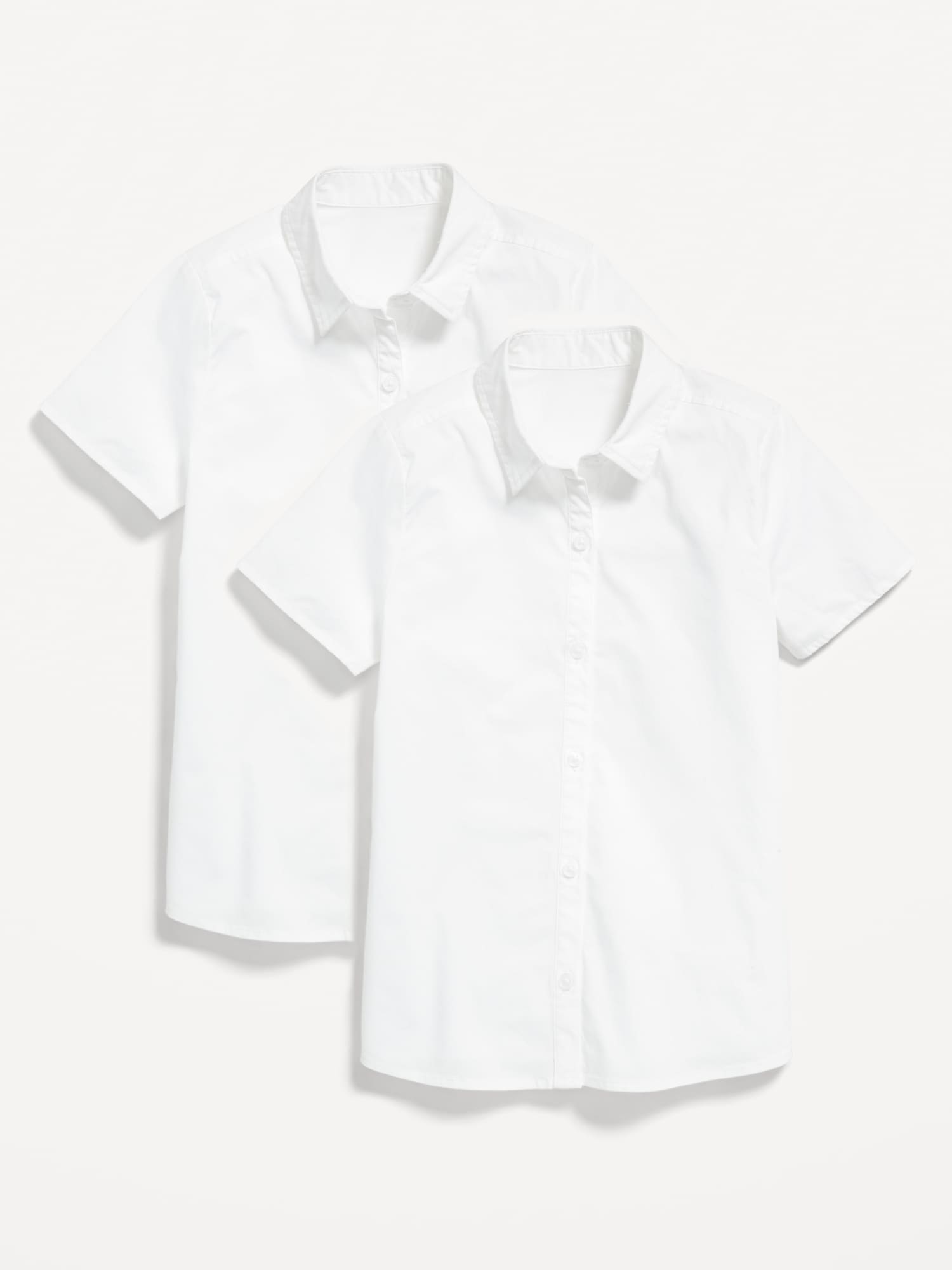 School Uniform Short-Sleeve Poplin Shirt 2-Pack for Girls
