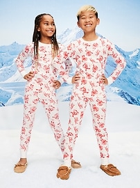 Image number 1 showing, Gender-Neutral Snug-Fit Graphic Pajama Set for Kids