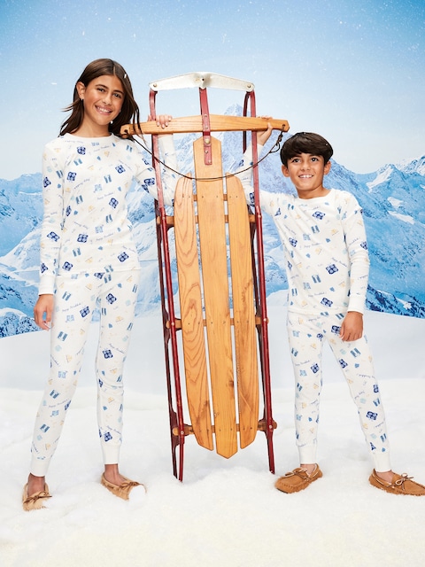 Gender-Neutral Snug-Fit Graphic Pajama Set for Kids - Hanukkah (Match The Fam!)