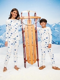 Image number 1 showing, Gender-Neutral Snug-Fit Graphic Pajama Set for Kids