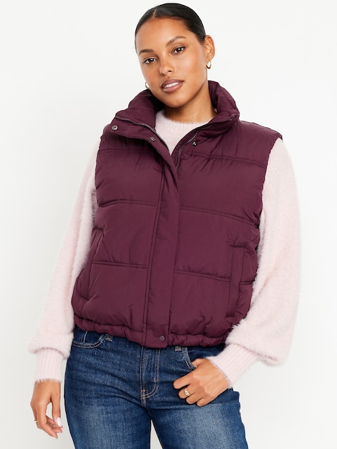 Water-Resistant Puffer Vest - Dark Sepia