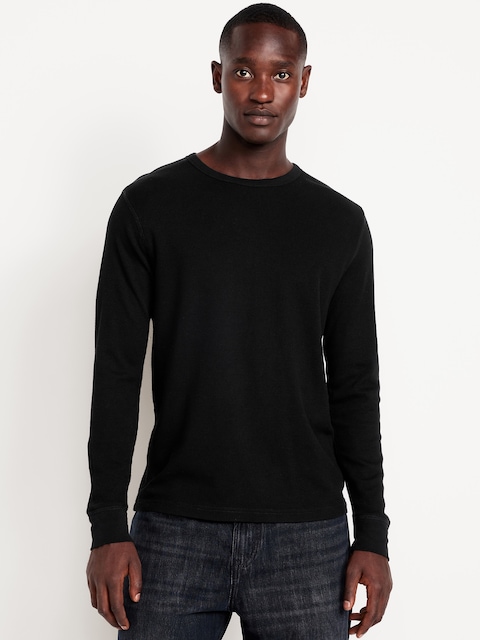 Waffle-Knit T-Shirt - Black Jack
