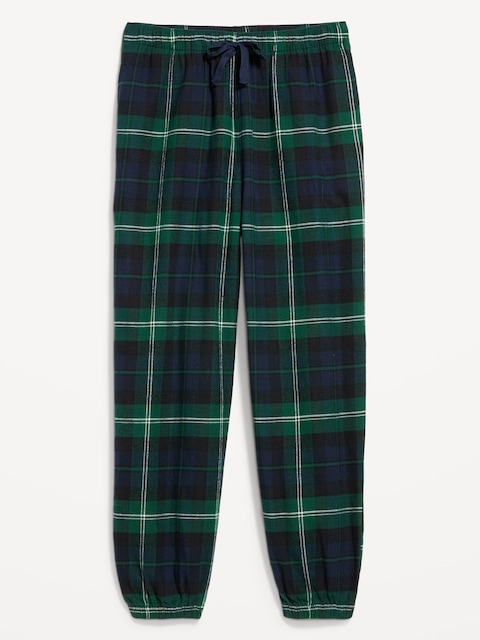Plaid Flannel Pajama Joggers for Women