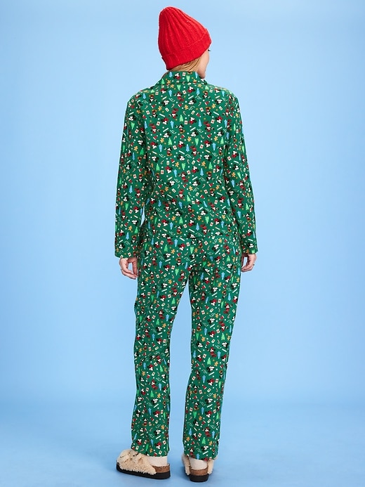 Image number 2 showing, Old Navy x Disney Mickey Mouse & Friends Printed Flannel Pajama Set for Women