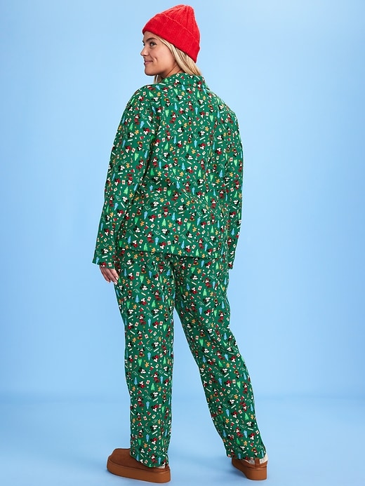 Image number 8 showing, Old Navy x Disney Mickey Mouse & Friends Printed Flannel Pajama Set for Women