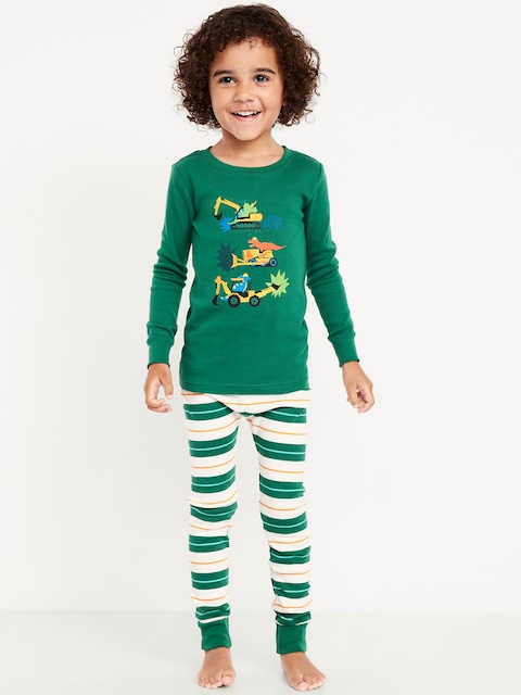 Snug-Fit Graphic Pajama 4-Piece for Toddler & Baby - Java Fern