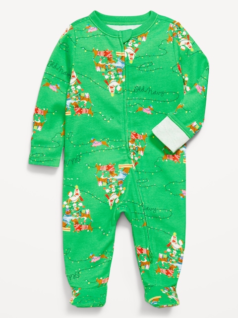 2-Way-Zip Sleep & Play Footed One-Piece for Baby - Dog Party (Match The Fam!)
