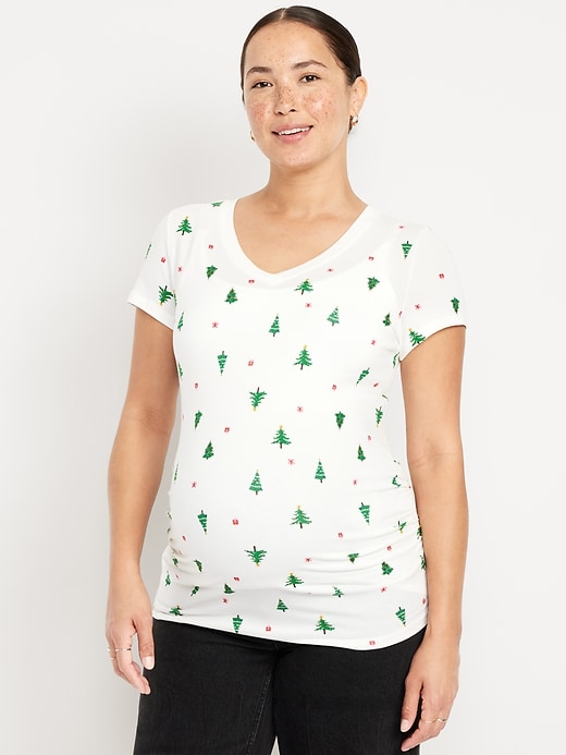 Image number 1 showing, Maternity EveryWear V-Neck T-Shirt