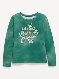 Image number 1 showing, Long-Sleeve Graphic T-Shirt for Girls