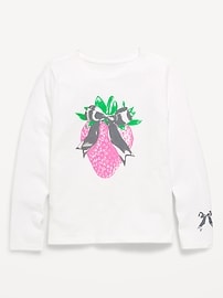 Image number 1 showing, Long-Sleeve Graphic T-Shirt for Girls