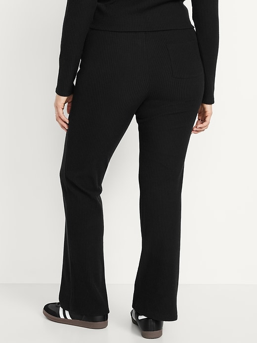 Image number 6 showing, Extra High Waisted Sweater Ribbed Flare Pant