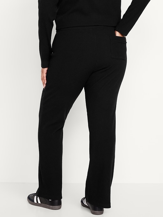 Image number 8 showing, Extra High Waisted Sweater Ribbed Flare Pant