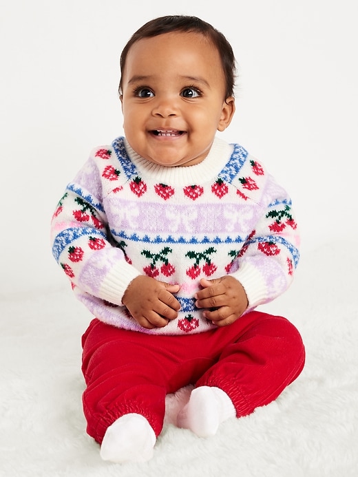 Image number 1 showing, SoSoft Fair Isle Tunic Sweater for Baby