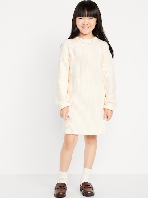 SoSoft Crew-Neck Sweater Dress for Girls - Creme De La Creme