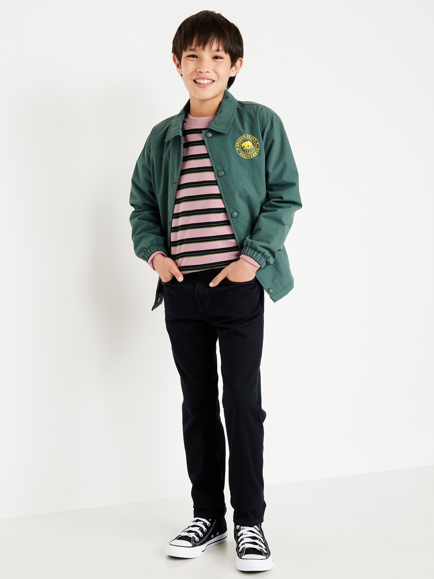 Джинсы Old Navy Slim 360° Stretch Jeans для мальчиков, цвет: Чёрный — фото 4