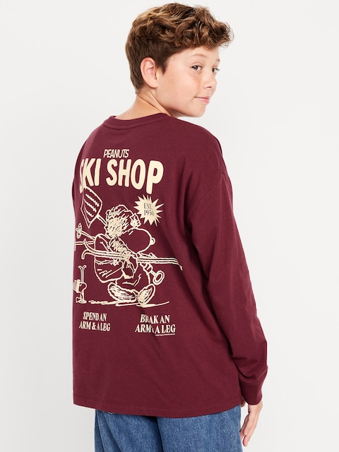 Peanuts™ Snoopy Oversized Gender-Neutral Graphic T-Shirt for Kids - Royal Velvet