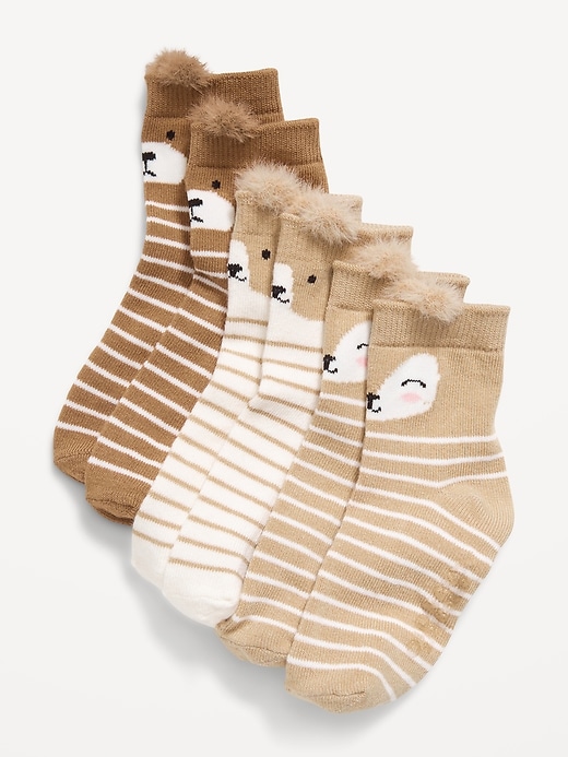 Image number 1 showing, Critter Crew Socks 3-Pack for Toddler & Baby