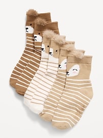 Image number 1 showing, Critter Crew Socks 3-Pack for Toddler & Baby