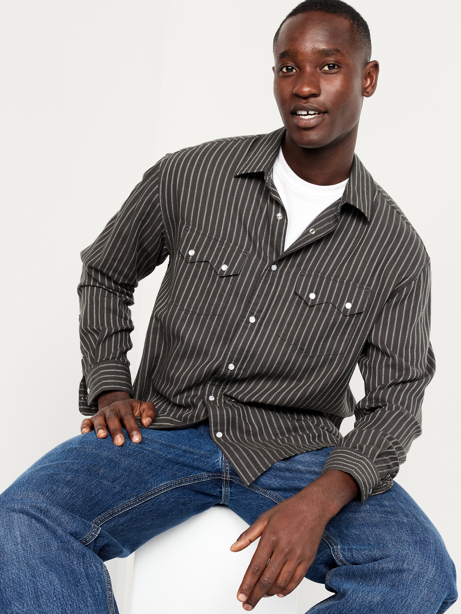 Textured Western Pocket Shirt