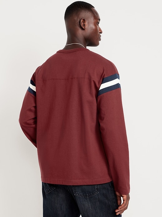 Image number 2 showing, Heavyweight Long-Sleeve Football-Style T-Shirt