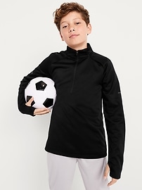 Image number 1 showing, Go-Dry Quarter-Zip Soccer Pullover for Boys