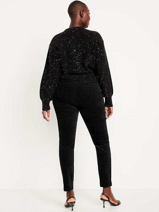 Image number 7 showing, High-Waisted Velvet Pixie Skinny Ankle Pants