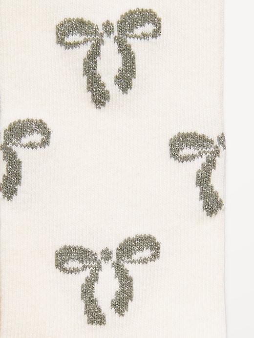 Image number 2 showing, Soft-Knit Sparkle-Bows Tights 2-Pack for Toddler Girls