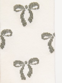 Image number 2 showing, Soft-Knit Sparkle-Bows Tights 2-Pack for Toddler Girls