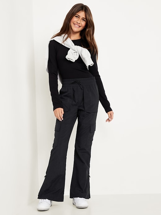 Image number 3 showing, High-Waisted Cargo Flare-Leg Pants for Girls