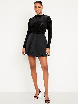 Taffeta Bubble Mini Skirt - image 3
