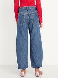 Image number 2 showing, Printed Super Baggy Barrel-Leg Jeans for Girls