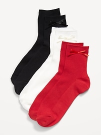 Image number 1 showing, Bow Crew Sock 3-Pack for Women