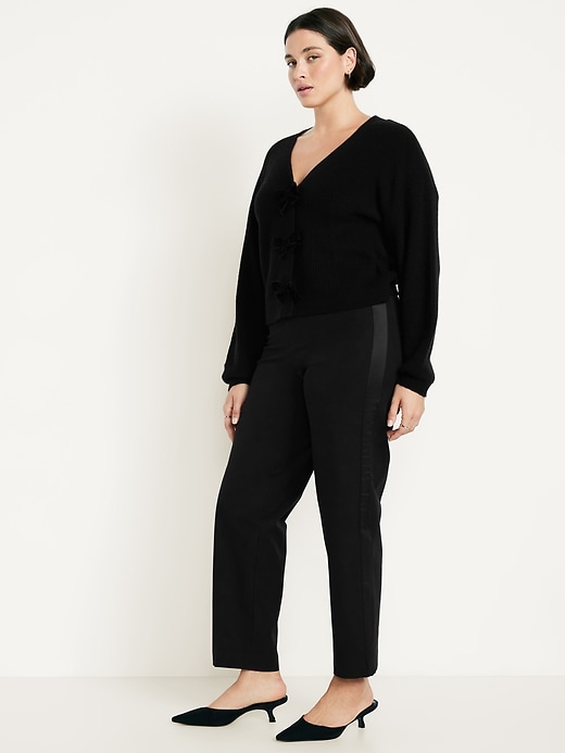 Image number 5 showing, High-Waisted Pixie Straight Side-Stripe Pants