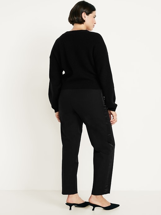 Image number 6 showing, High-Waisted Pixie Straight Side-Stripe Pants