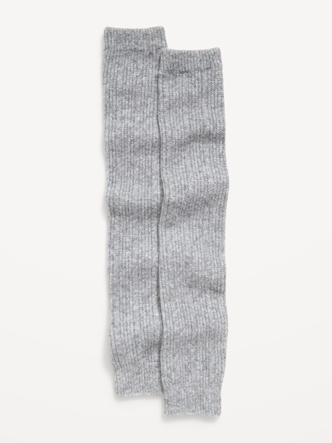 Knit Leg Warmers for Women - Medium Gray Heather