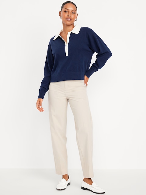 High-Waisted Pixie Straight Pants