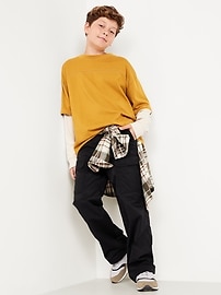 Image number 3 showing, Super Baggy Belted Pull-On Cargo Pants for Boys