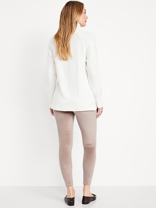Image number 2 showing, High-Waisted Velour Fashion Ankle Leggings