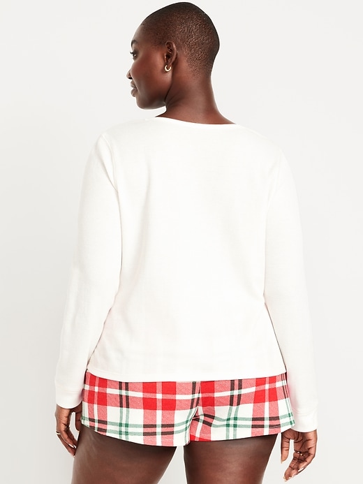 Image number 6 showing, Scoop-Neck Waffle Pajama Top