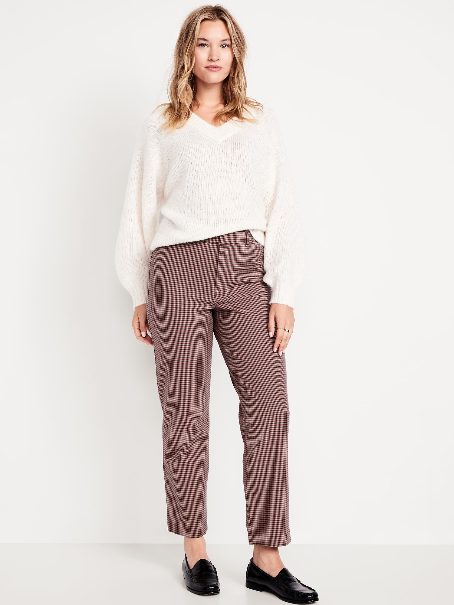 High-Waisted Pixie Straight Ankle Pants