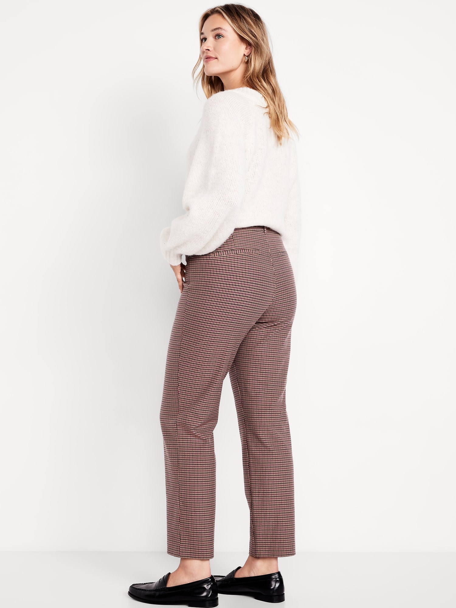 High-Waisted Pixie Straight Ankle Pants
