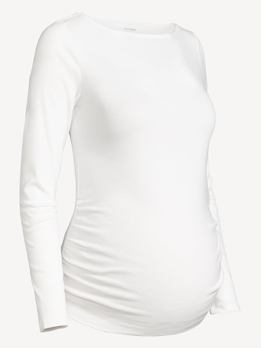 Image number 2 showing, Maternity Long-Sleeve Boatneck T-Shirt