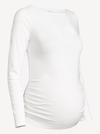 Image number 2 showing, Maternity Long-Sleeve Boatneck T-Shirt