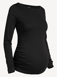 Image number 2 showing, Maternity Long-Sleeve Boatneck T-Shirt